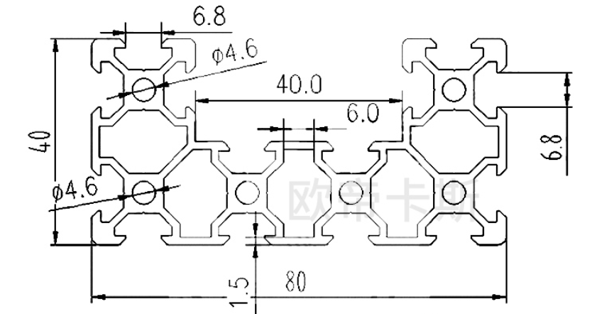 อลูมิเนียมโปรไฟล์ Aluminium Profile C-Beam / 10cm.