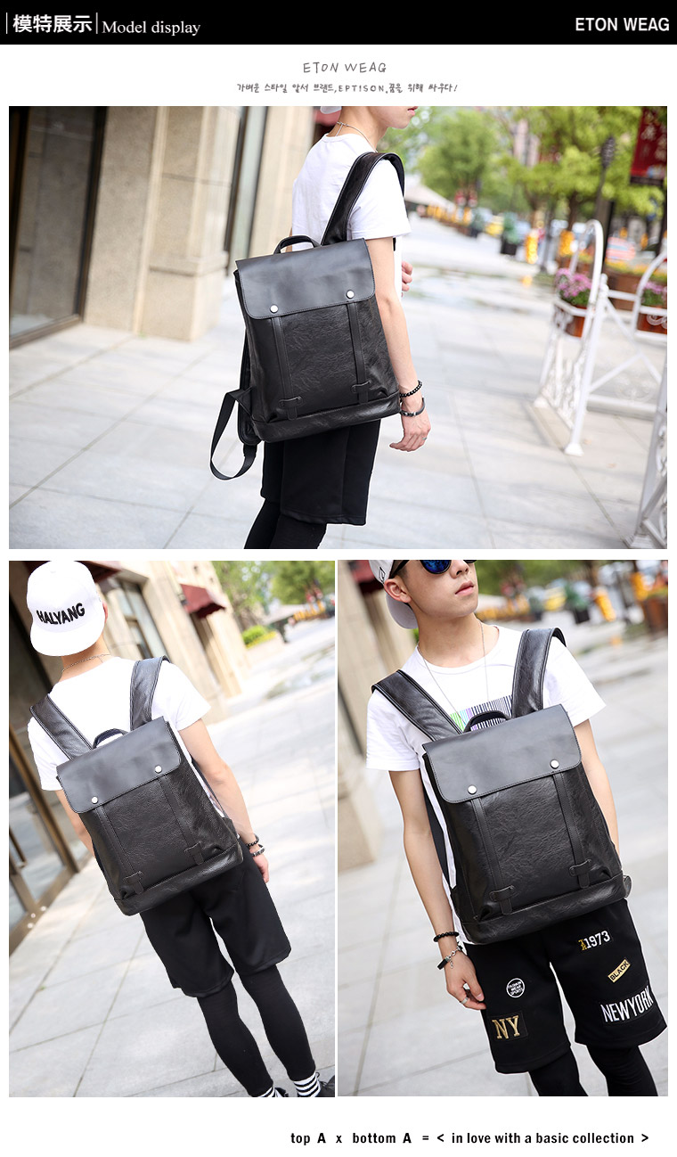 พร้อมส่ง กระเป๋าเป้สะพายหลังนักศึกษาผู้ชาย ใส่คอมพิวเตอร์ไซร์