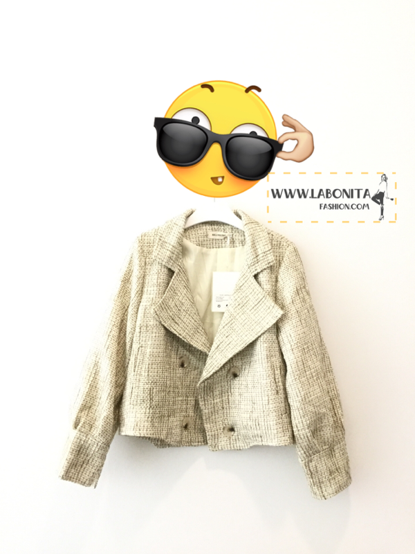 เสื้อคลุมผ้าทวีต เสื้อคลุมทรงแจ็คเก็ตสไตล์เกาหลี