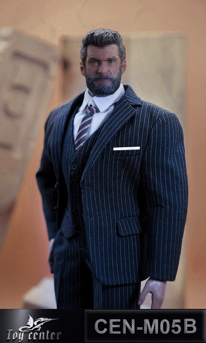 Toy Center CEN-M05C Gentermen Striped Suit (Light Grey)
