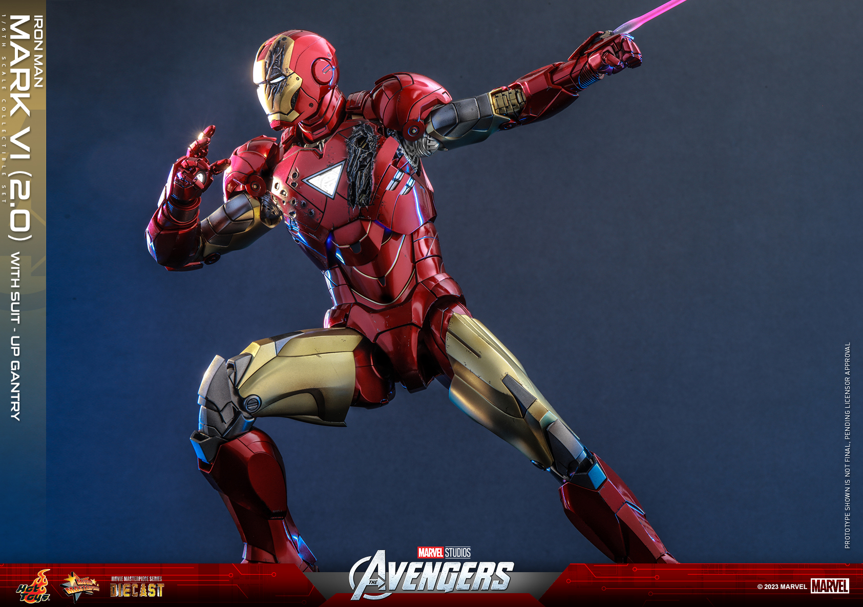 Hot Toys MMS688D53 1/6 The Avengers - Iron Man Mark VI (2.0) with Suit-Up Gantry