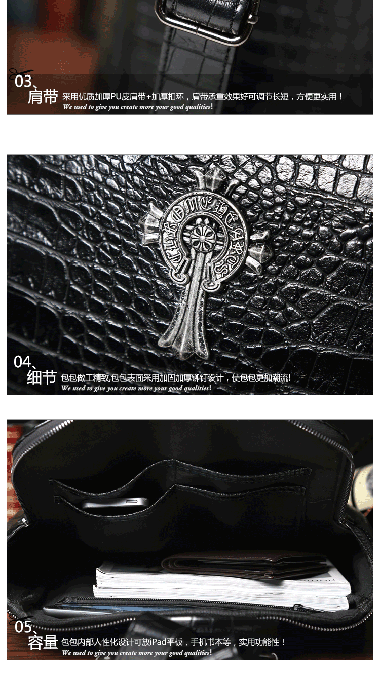 พร้อมส่ง กระเป๋าเป้สะพายหลังนักเรียน ลายหนังจระเข้ แฟขั่นเกาหลี