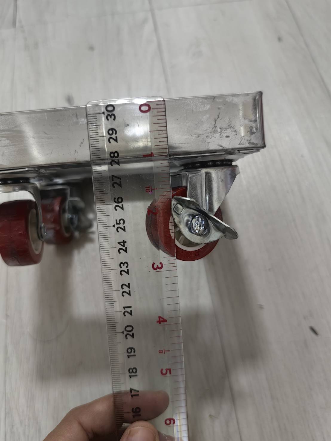 OT239 ฐานรองสเตนเลสมีล้อ 6 นิ้ว ฐานล้อเลื่อนสแตนเลส