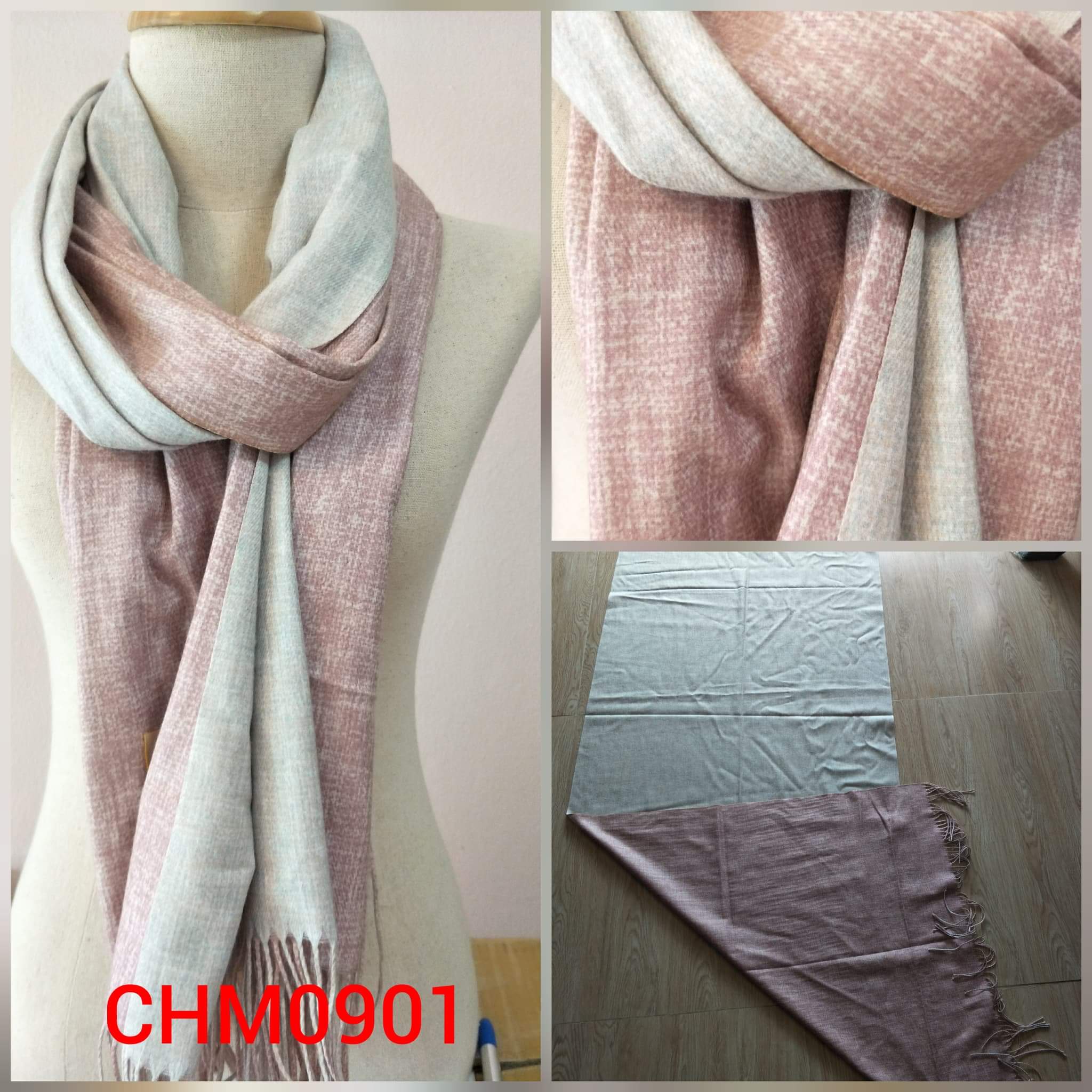 ผ้าพันคอ-ผ้าคลุมไหล่ แคชเมียร์ Two-way Cashmere Scarf