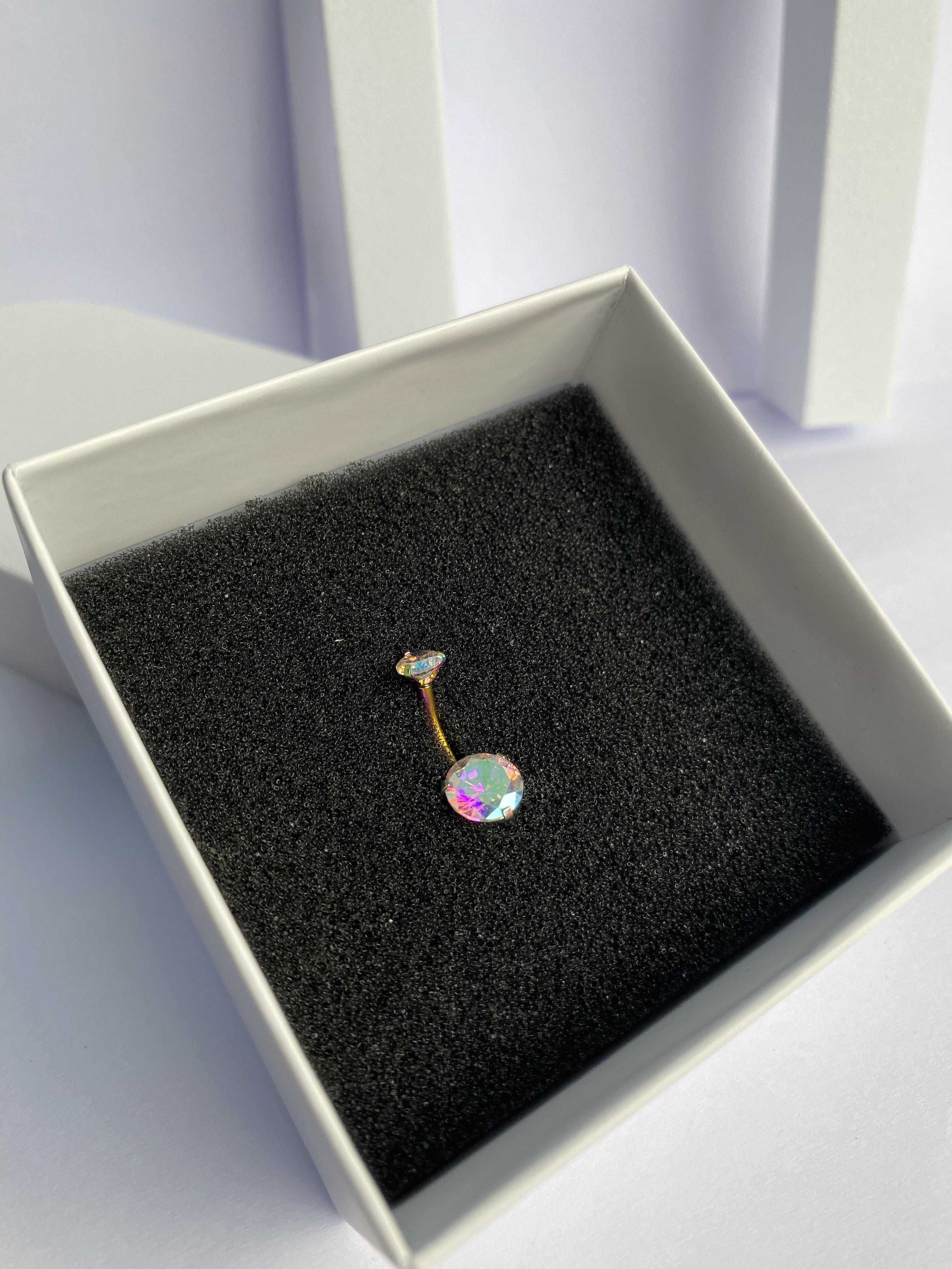 “เช็คสินค้าทัก line ก่อนโอนนะคะ” จิวสะดือไทเทเนี่ยม100% สำหรับผิวแพ้ง่าย ก้านหนา คริสตัลทรงกลม_TCT053