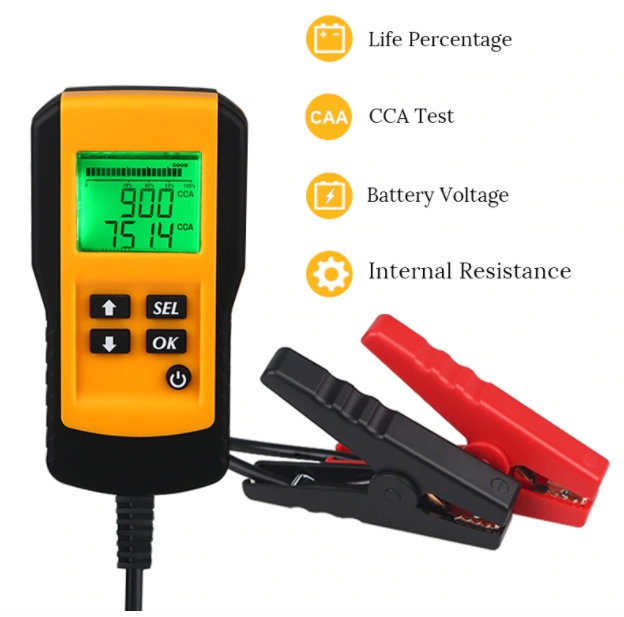 ADE07 เครื่องวัดประสิทธิภาพแบตเตอรี่ 12V แบตน้ำกรด กึ่งแห้ง แบตเจล