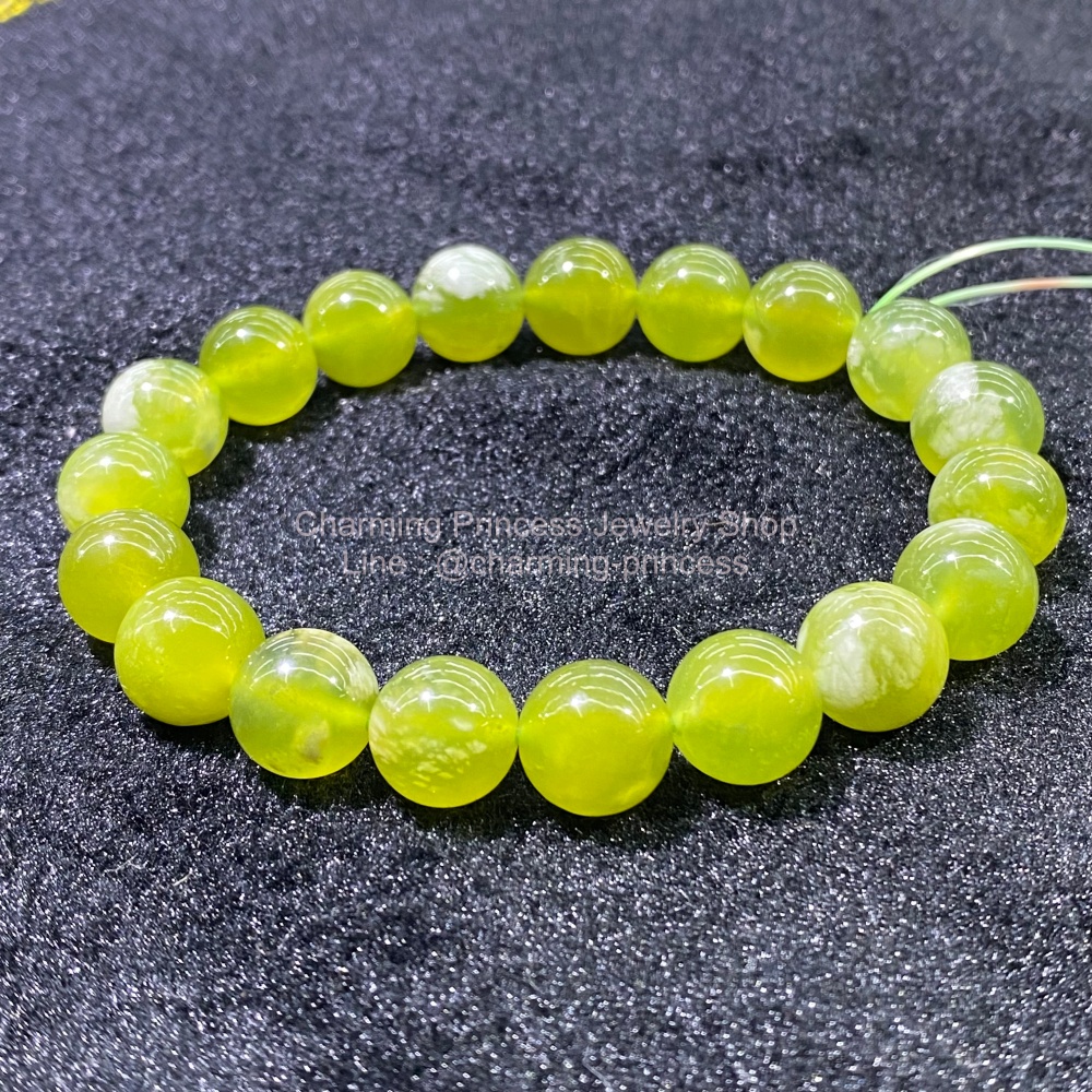 Serpentine เซอร์เพนทีน 10 มม เป็นหินแห่งปัญญา มองโลกบวก ช่วยให้ผ่อนคลาย เข้าถึงสมาธิไดง่ายขึ้น