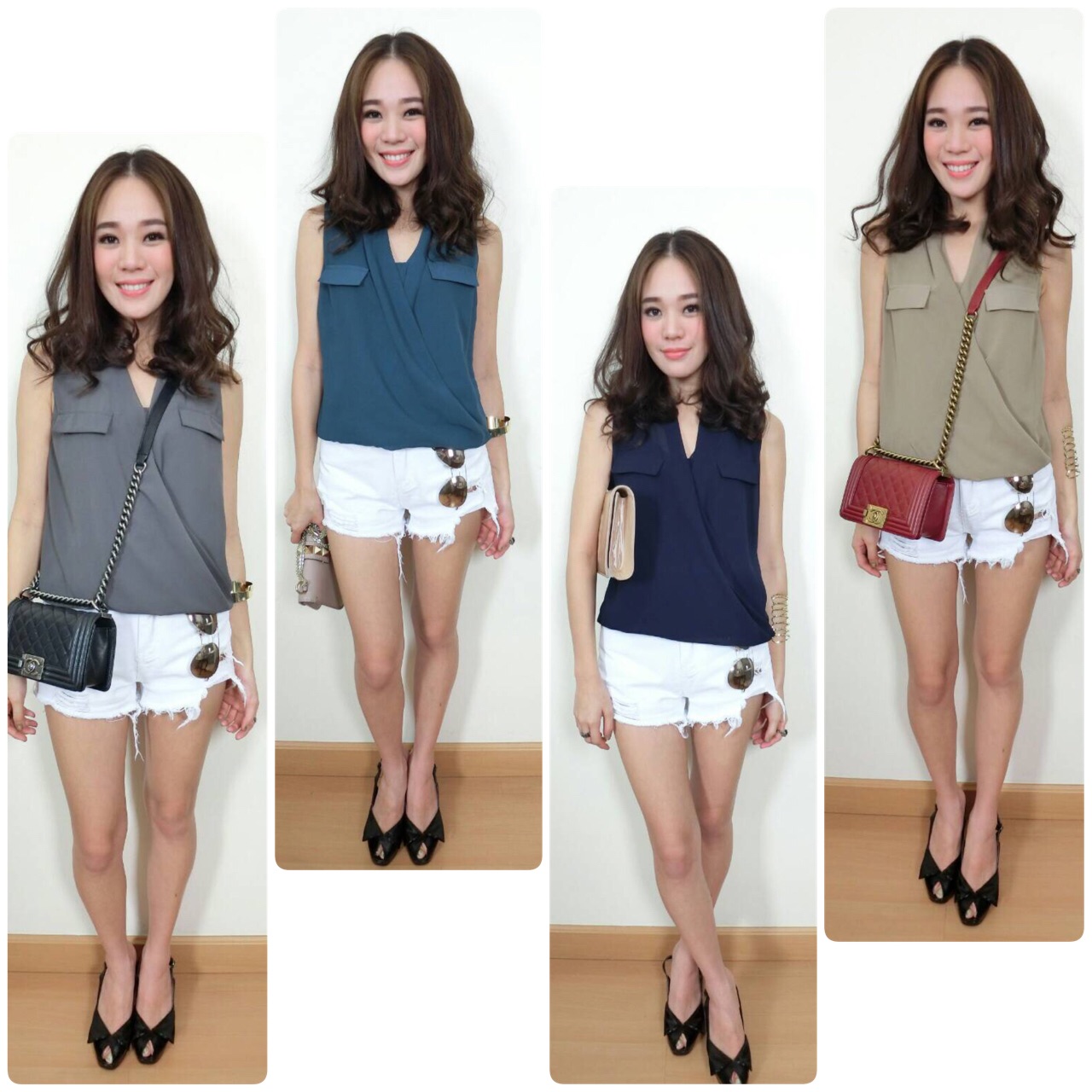Crossing Gem Blouse (ONLY @Naked Studio) เสื้อแขนกุดทรงผ้าถ่วงหน้า ทรงสวย เรียบหรูค่ะ