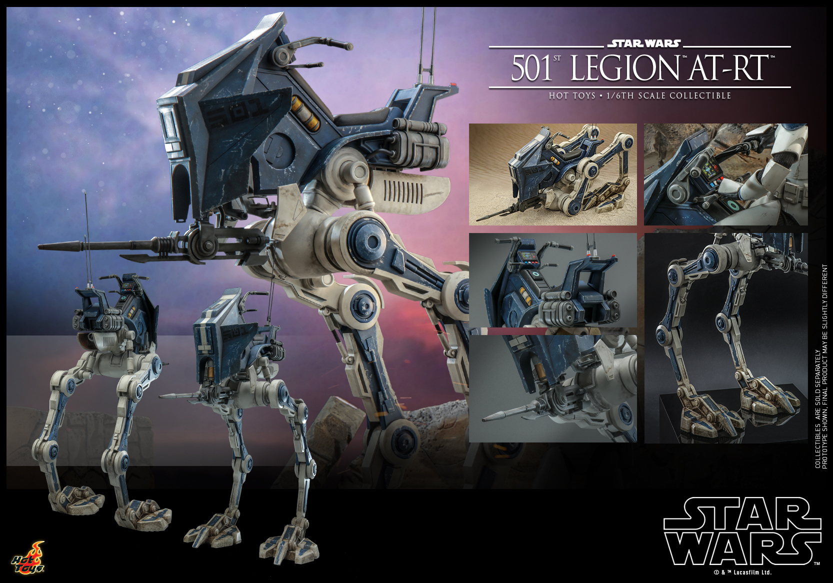 Hot Toys TMS090 1/6 Star Wars: The Clone Wars - 501st Legion AT-RT