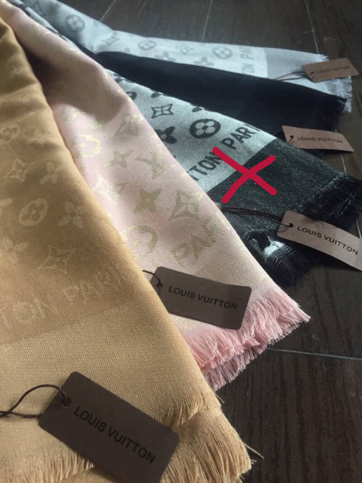 ผ้าคลุมไหล่ ผ้าพันคอ Lv ผ้าเนื้อดี นุ่ม ทอลายในตัว ลายคมชัดค่ะ หนาวนี้ห้ามพลาดค่ะ