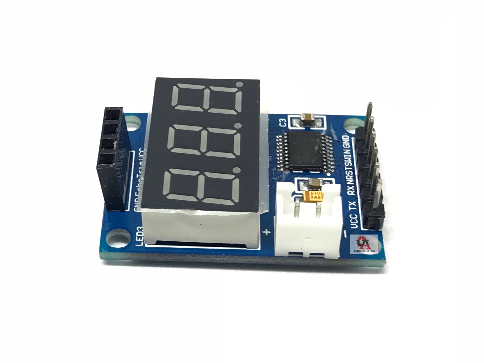 โมดูลวัดระยะทางพร้อมจอแสดงผล (HC-SR04) Ultrasonic Ranging Module HCSR04 Test Board สต็อกไทยส่งไว