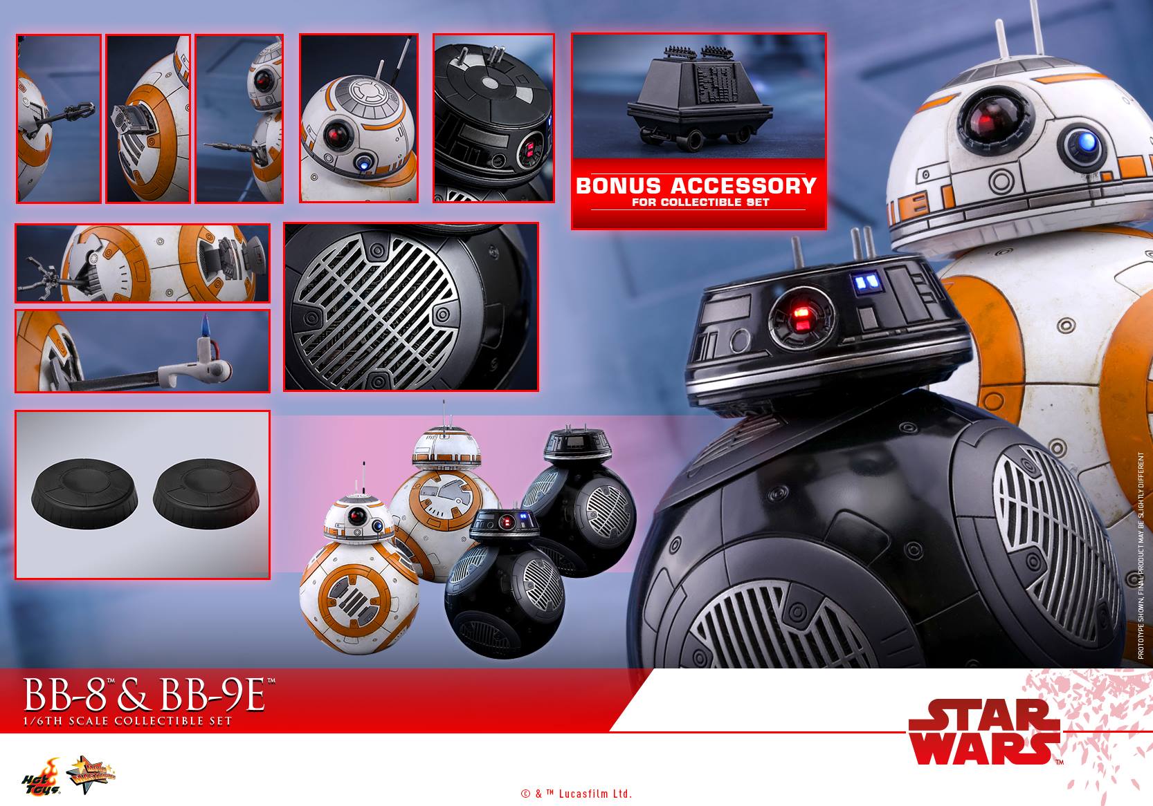 Hot Toys MMS442 STAR WARS: THE LAST JEDI - BB-8 & BB-9E