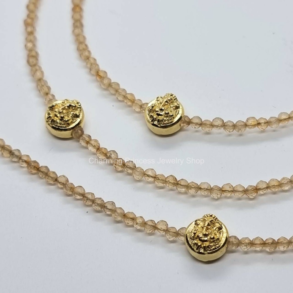 สายคล้องแมส สายคล้องแว่นตา หินนำโชค Citrine ซิทริน ชุดหัวนะโมเสาร์ห้า รุ่นรวยแล้วรวยอีก สร้อยคล้องแมส ( 4in1 ) สายคล้อง mask สายคล้องแว่น สร้อยคอหินนำโชค และยังเป็นเครื่องรางได้อีกด้วย