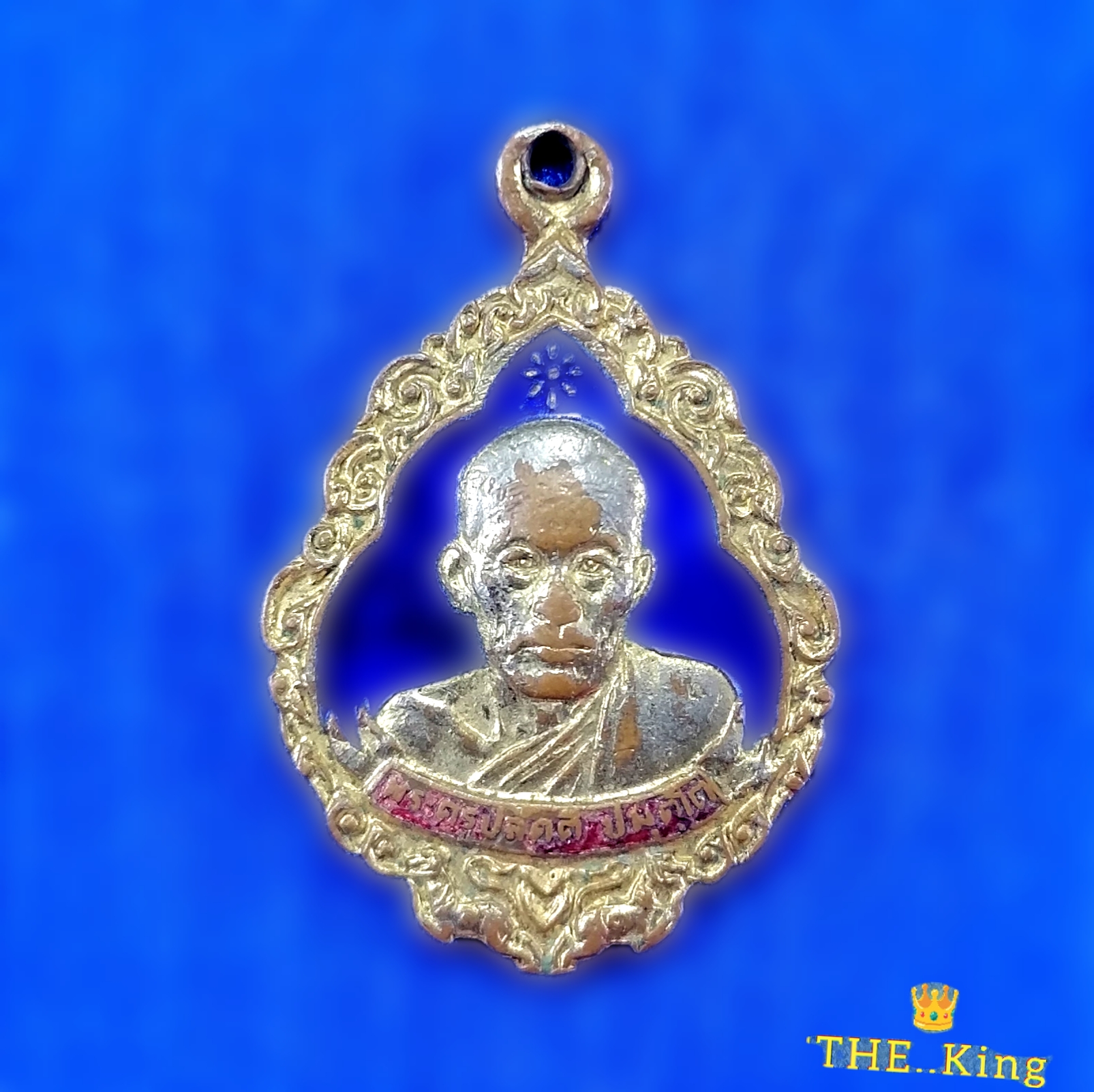 เหรียญพระครูปลัดดี วัดบางเสาร์ธง บางกอกน้อย กรุงเทพ ลงยาน้ำเงิน
