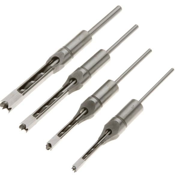 DS04 ชุดดอกเจาะรูไม้สี่เหลี่ยม 1/4 -1/2 สำหรับเจาะรูต่อโต๊ะ เก้าอี้ DIY