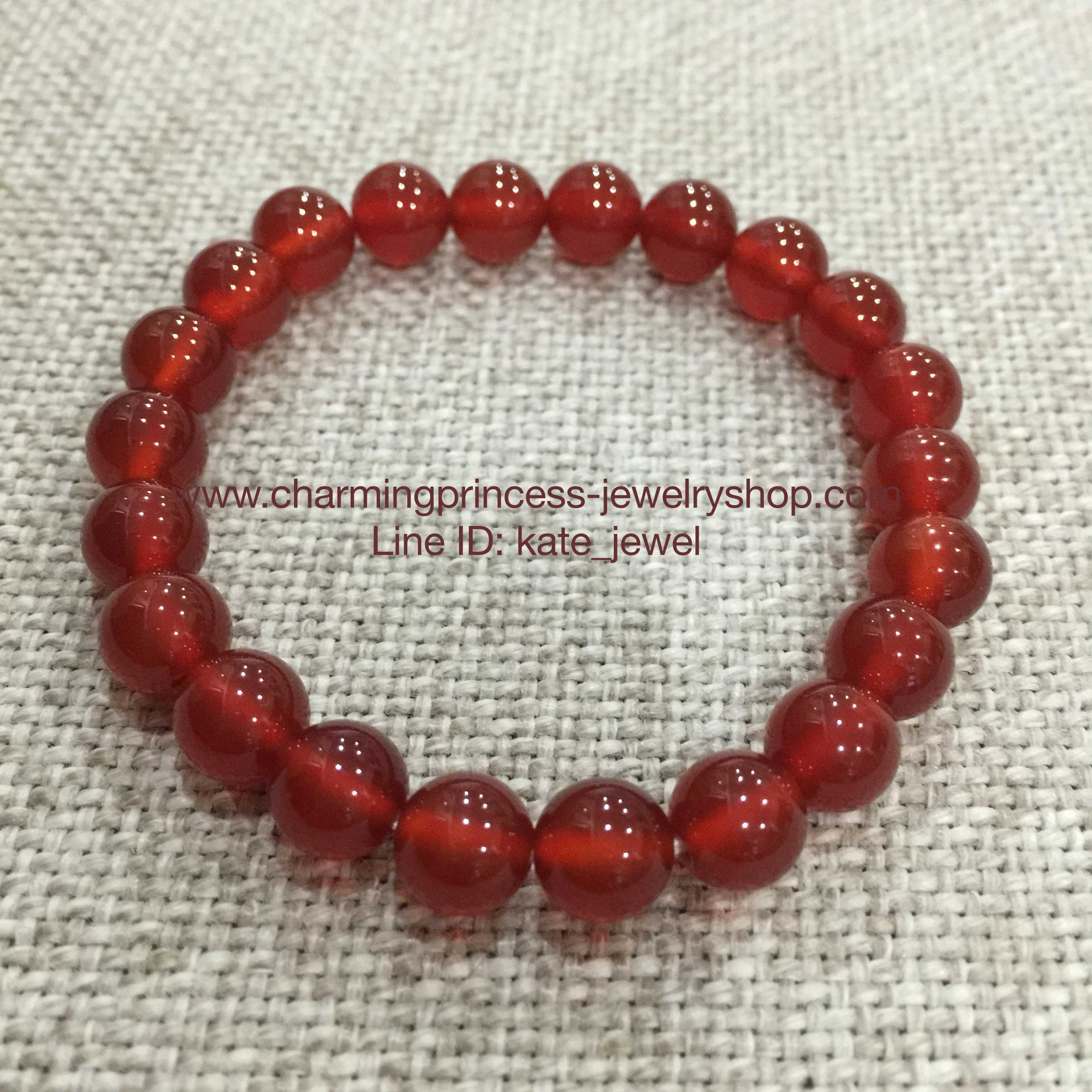 Carnelian คาร์เนเลียน คาเรเนียน 8 มม เทวีแห่งความอุดมสมบูรณ์ ช่วยเรื่องการเงินและสุขภาพ