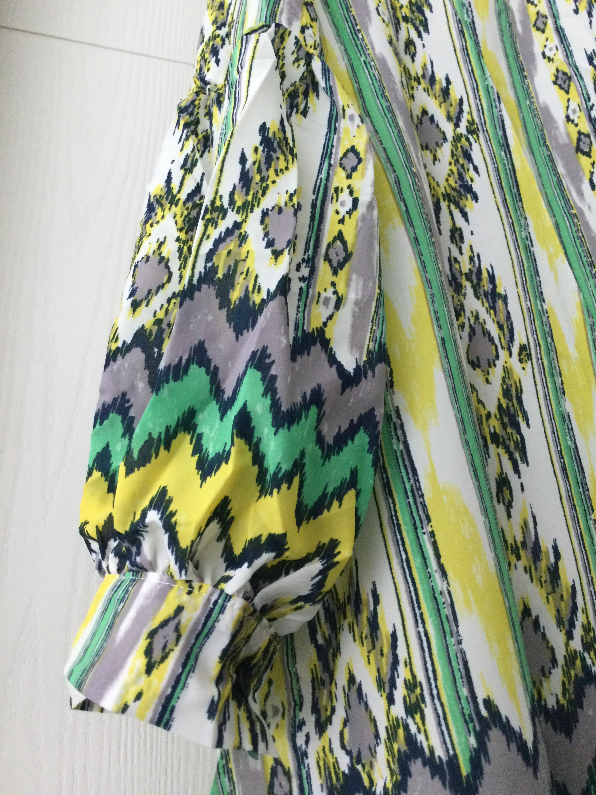 เดรสสไตล์โบฮีเมียน ลายสวย สีสันสดใส ผ้าสปันญี่ปุ่นเนื้อนิ่มบางใส่สบาย