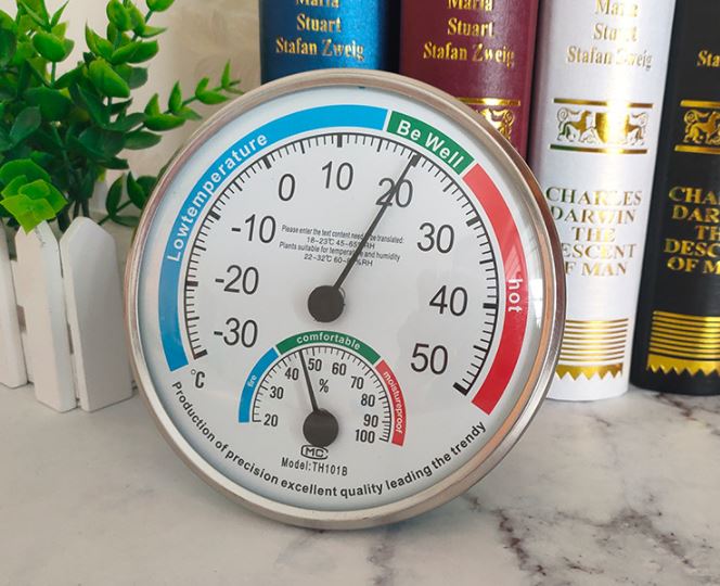 OT110 เกจย์วัดอุณหภูมิ +ความชื้นขนาด 5 นิ้ว ไม่ต้องใส่ถ่าน