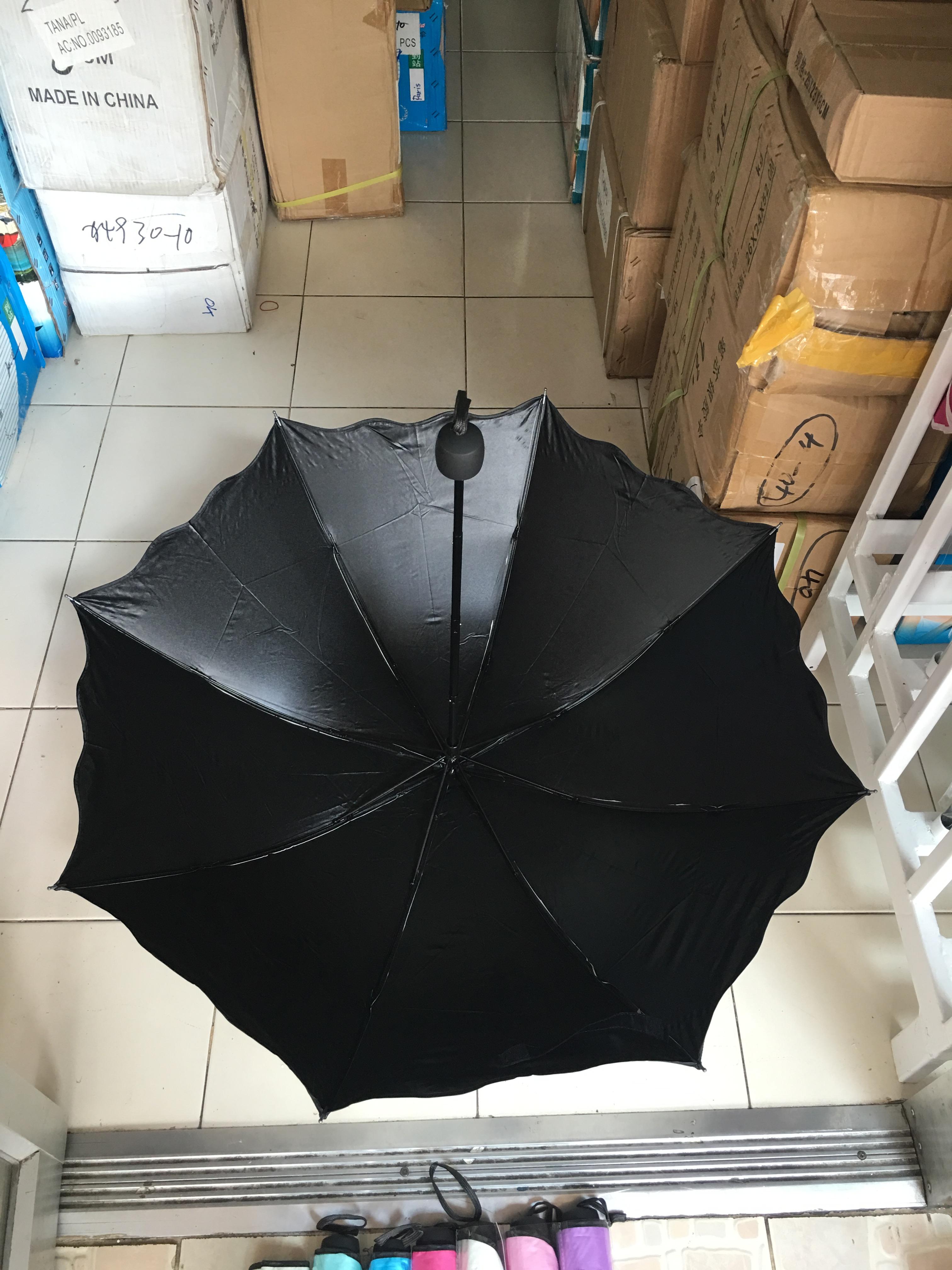 ร่มโค้งแฟชั่นยูวีดำรหัส 8034