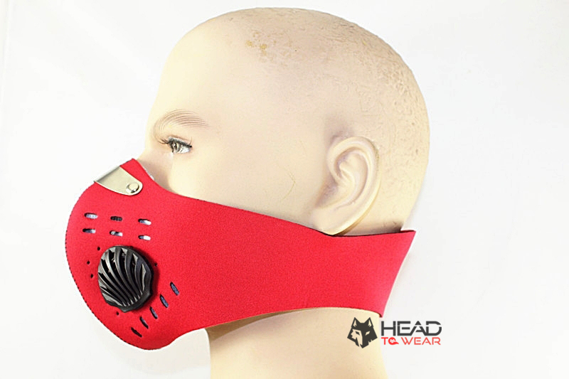 หน้ากากปิดจมูก และปาก มีแผ่นกรองฝุ่น : สีแดง RED รหัส JA005