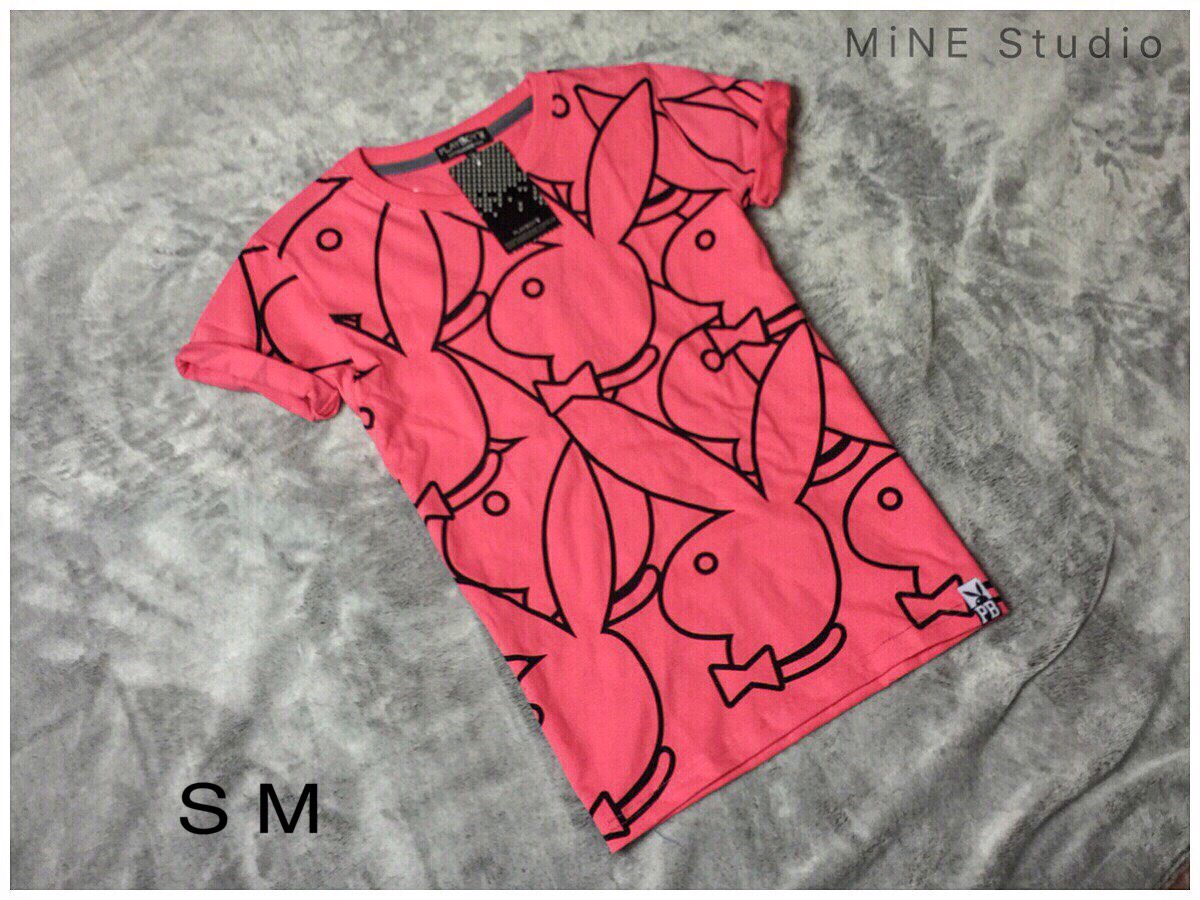 เสื้อยืดงานสกรีนทั้งตัวลายโลโก้ PLAYBOY