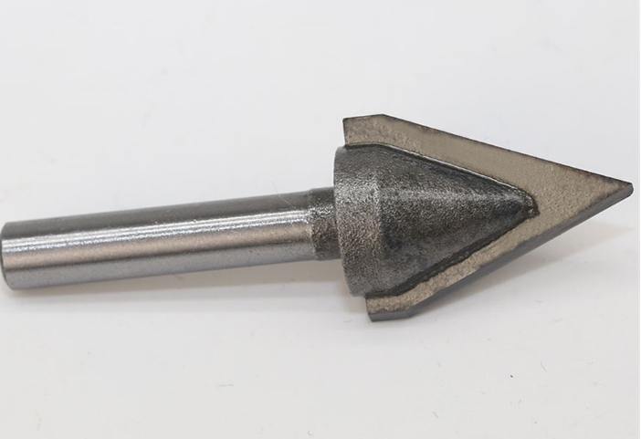 DR13 ดอกทริมเมอร์ V Cutter แกน 1/4 60 องศา ฟันคารไบร์แท้ สำหรับงาน แกะไม้