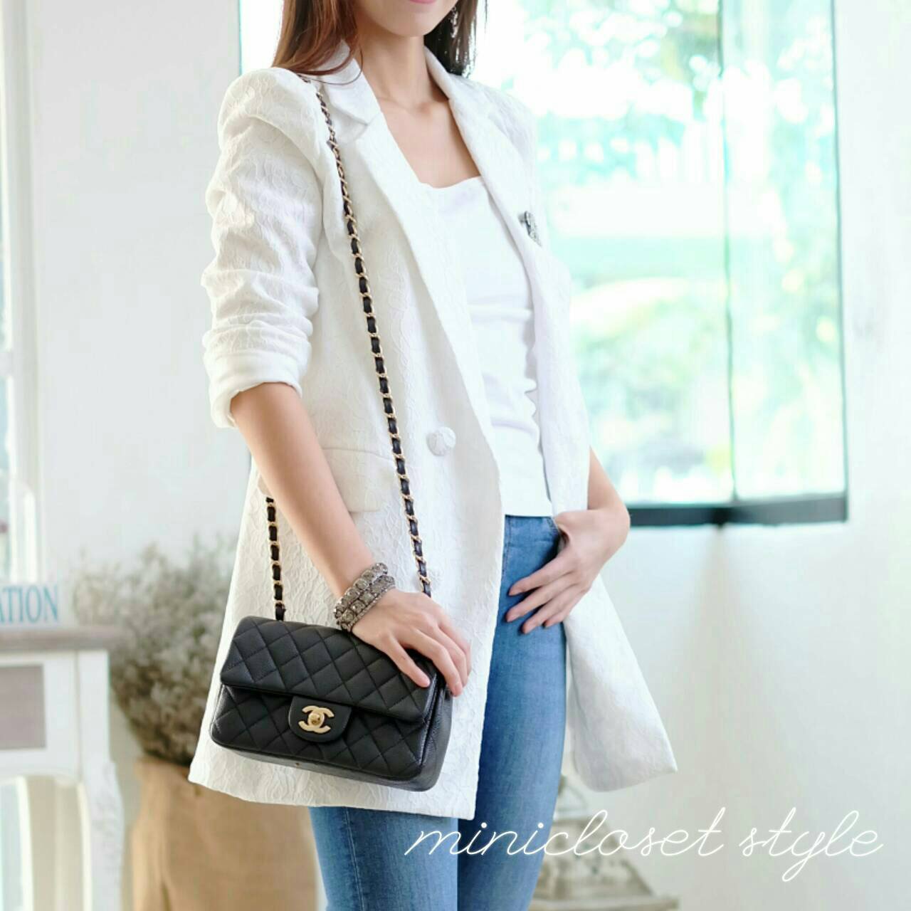 เบลเซอร์สูท สูทลูกไม้ความยาวคลุมสะโพก ผ้าลูกไม้อย่างดีซับในทั้งตัว