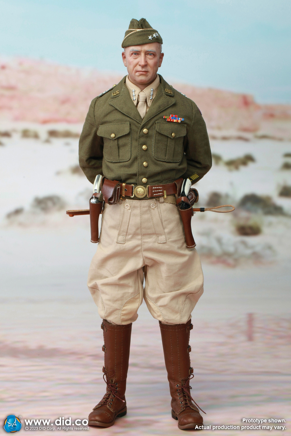 DID A80164+E60071 1/6 WWII General of the United States Army - George Smith Patton Jr.+Accessory Kit