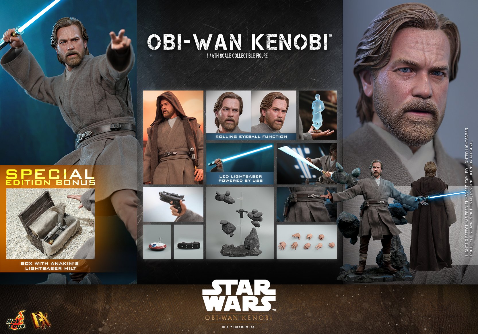 Hot Toys DX26B 1/6 Star Wars: Obi-Wan Kenobi - Obi-Wan Kenobi (Special Edition Bonus)
