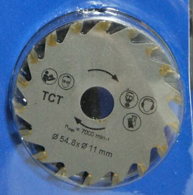 DG08 ชุดใบตัด ขนาด 55 มิล ตัดไม้/กระเบื้อง/เหล็ก พร้อมแกน 6 มิลแปลงใส่สว่าน