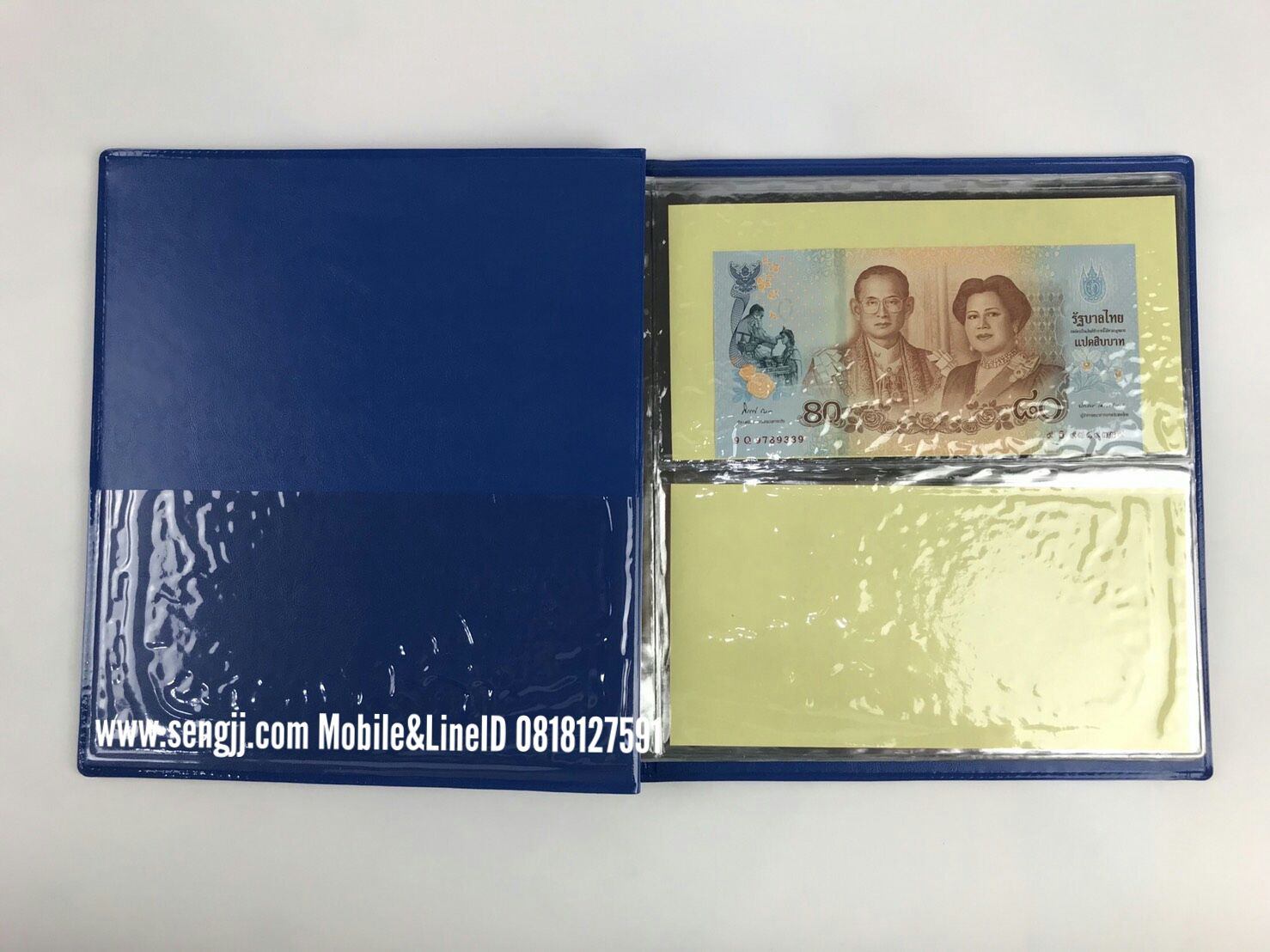 อัลบั้มสะสมธนบัตร (เล็ก) ใส่ได้ 80 ใบ (อัลบั้มเท่านั้น)