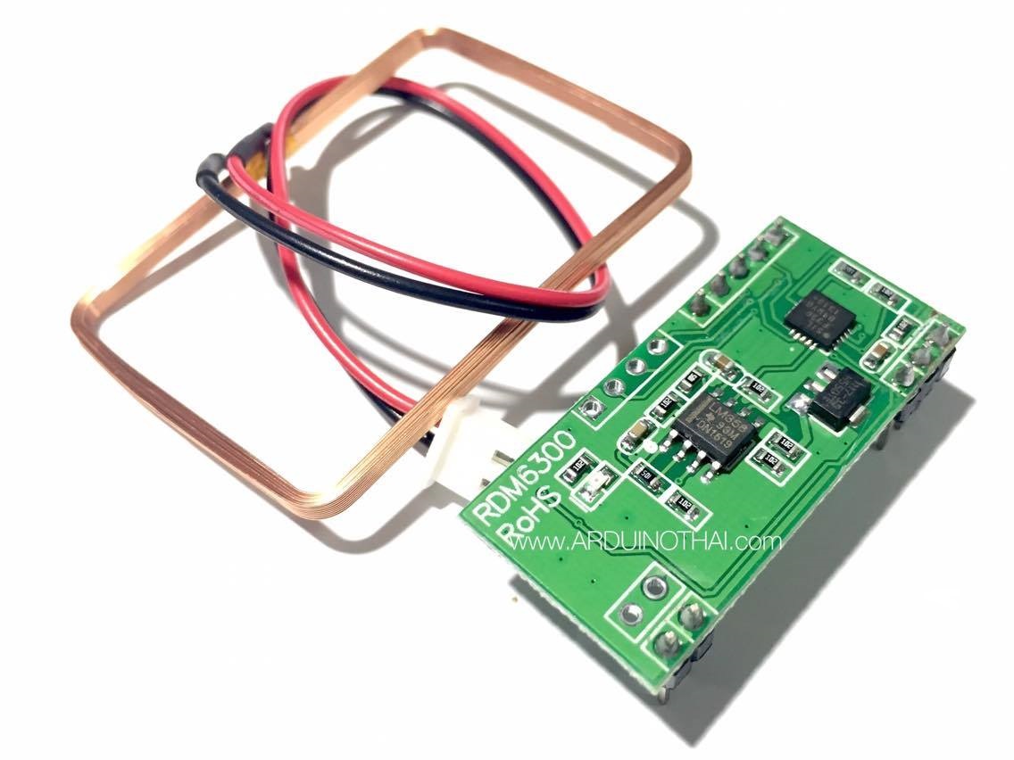โมดูลอ่านคีย์การ์ด ความถี่ 125 KHz RFID Reader Module (RDM6300 125kHz) สต็อกไทยส่งไว