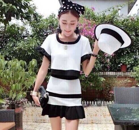 ☆☆ZAZA BLACK WHITE SWEETY SET☆☆ ชุดเข้าเซทสุดเรียบหรูลุคสาวหวาน โทนสีขาว ดำ