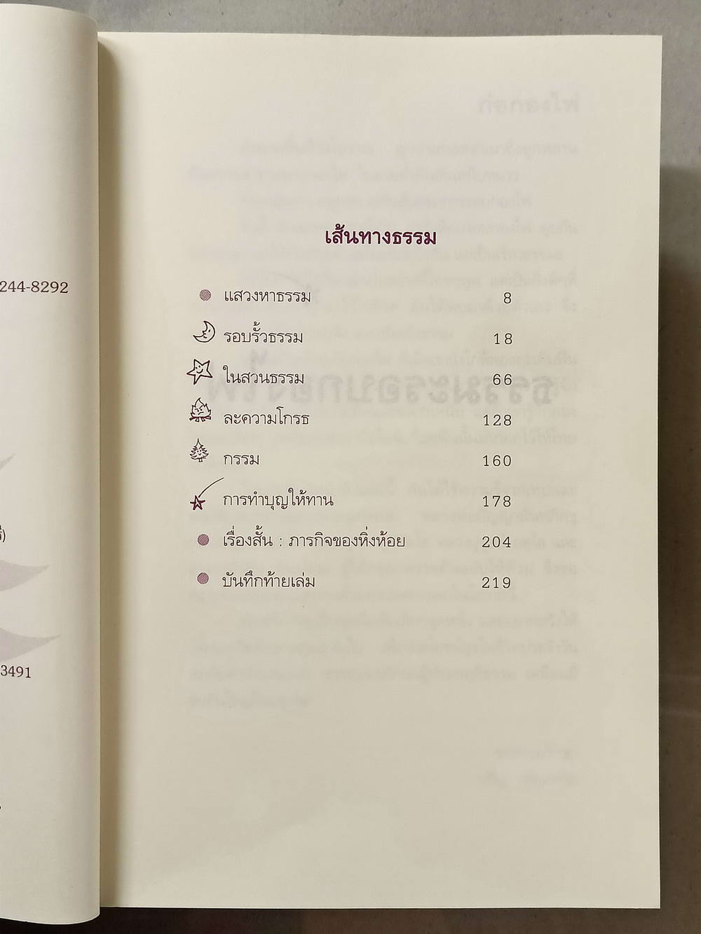 หนังสือมือสอง 008 ธรรมมะรอบกองไฟ ความหนา 270 หน้า