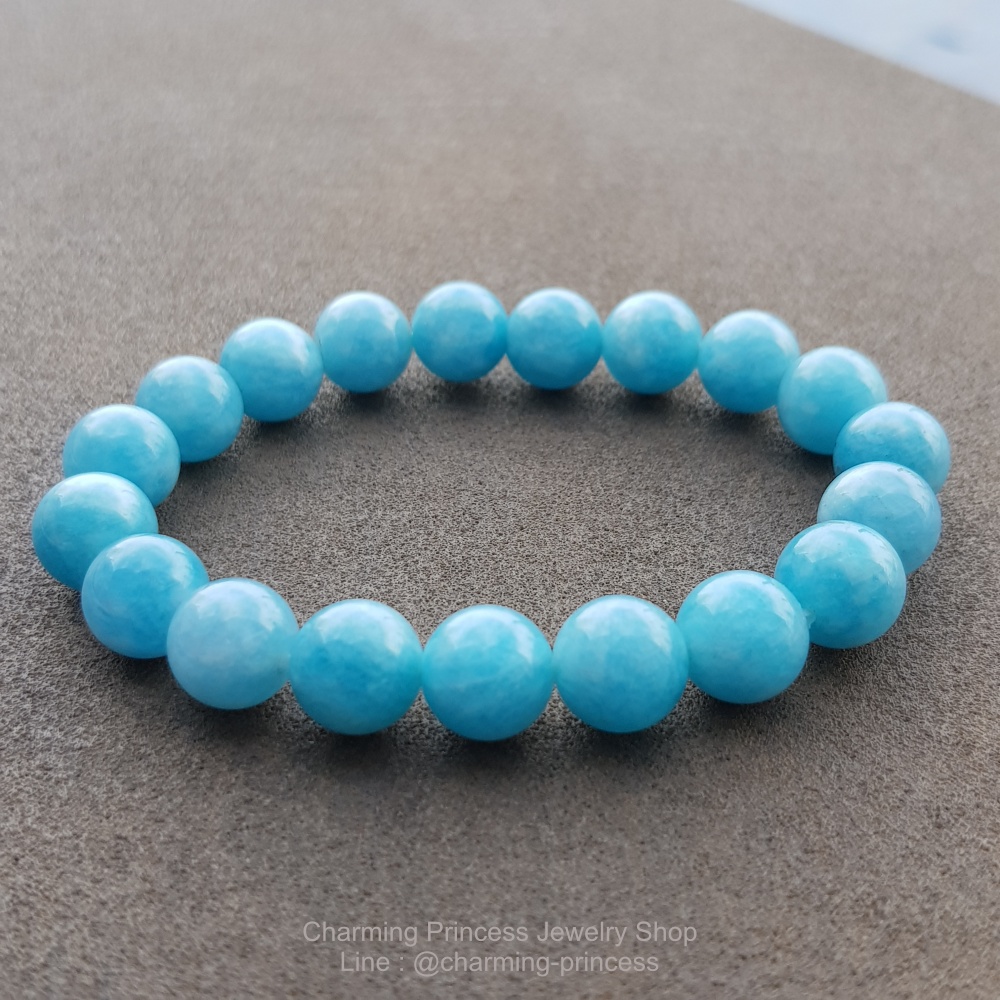 Blue Quartz 10 mm หินบลูควอตซ์