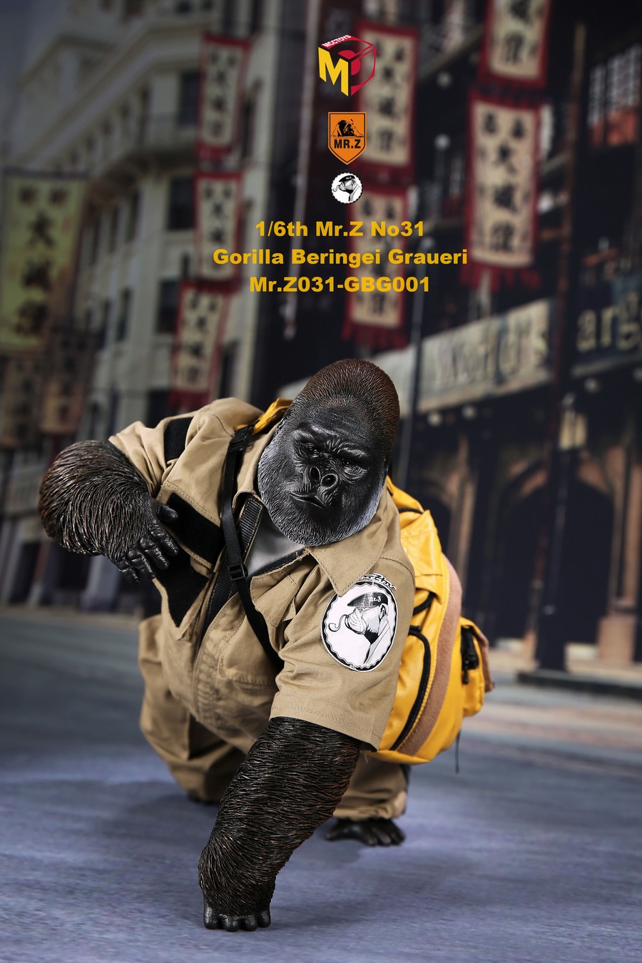 Mr.Z MRZ031-GBG001, 002 Animal Model - Gorilla Beringei Graueri (Black&White)