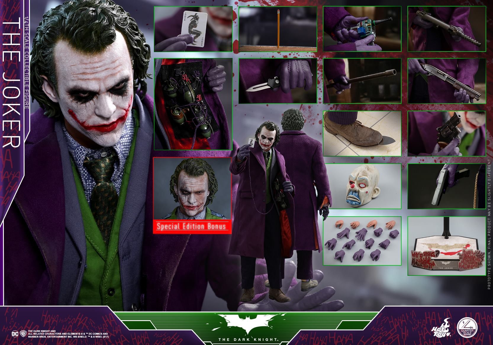 Hot Toys QS010 1/4 THE DARK KNIGHT - THE JOKER (SPECIAL EDITION)