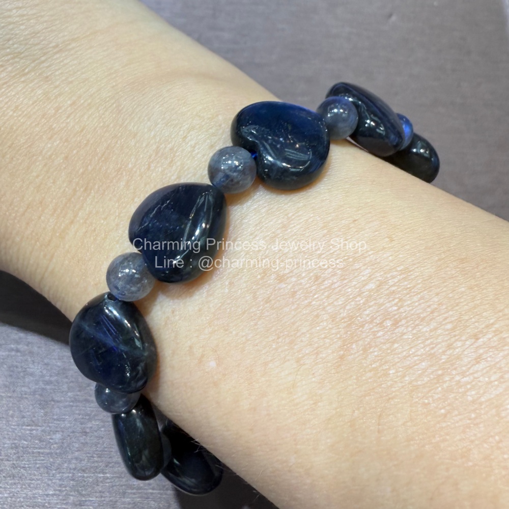 Labradorite ลาบราดอไรต์ Heart Shape and Round 14&5 มม AAA ก่อให้เกิดความคิดสร้างสรรค์ และมีสมาธิ Intense