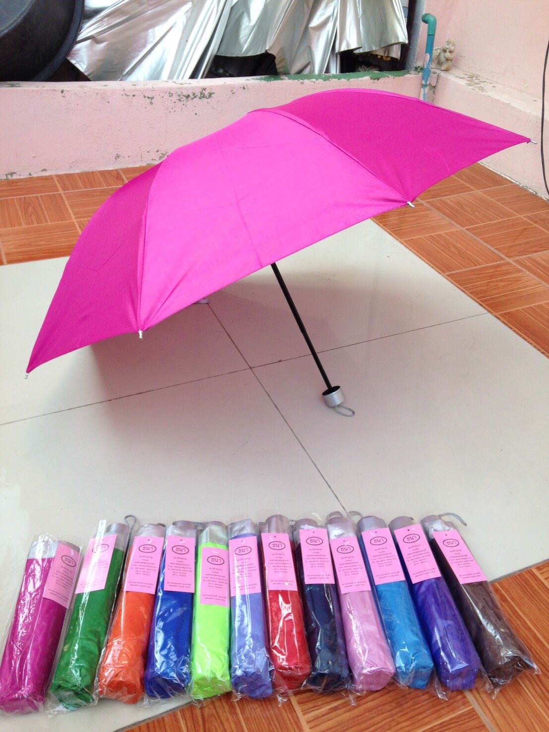 ร่มพับ3ตอนมียูวี8ก้าน