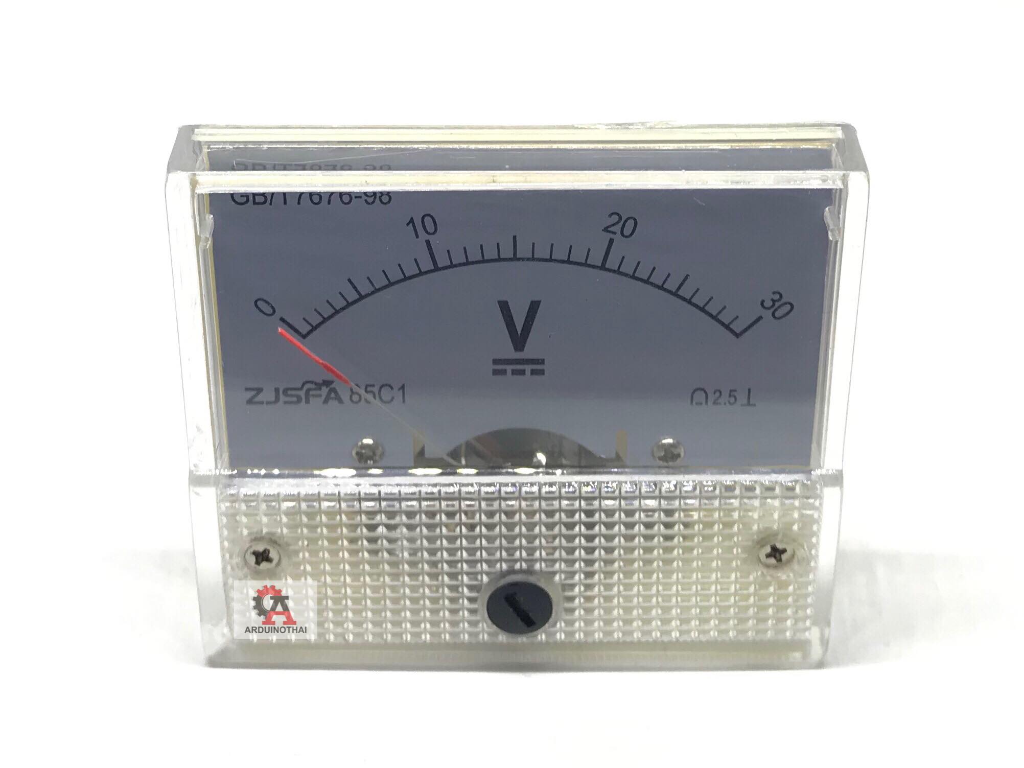 DC Voltmeter 0-30V โวล์มิเตอร์แบบเข็ม