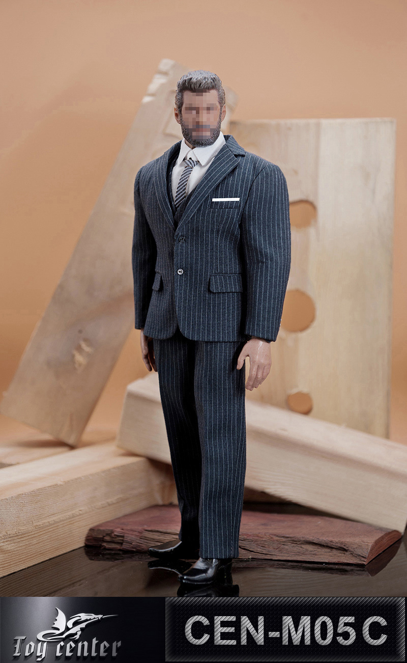 Toy Center CEN-M05C Gentermen Striped Suit (Light Grey)