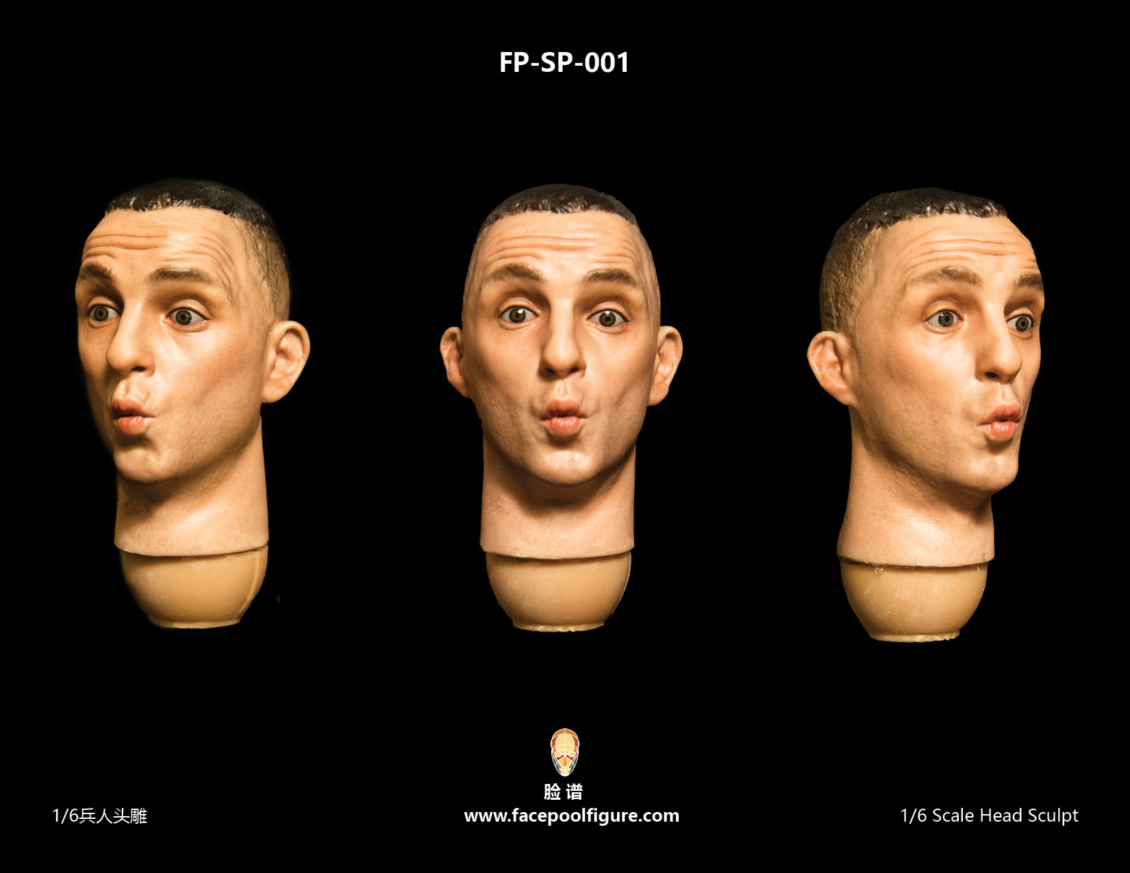 Facepoolfigure FP-A-002 Male Head Sculpt with Expression