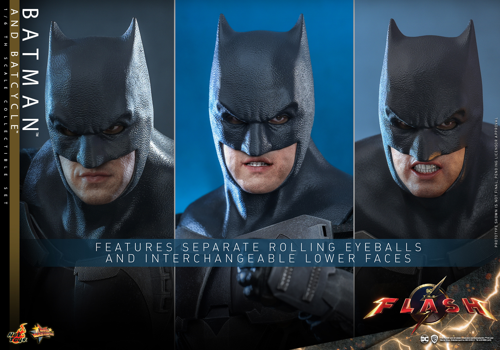 Hot Toys MMS705 1/6 The Flash - Batman and Batcycle