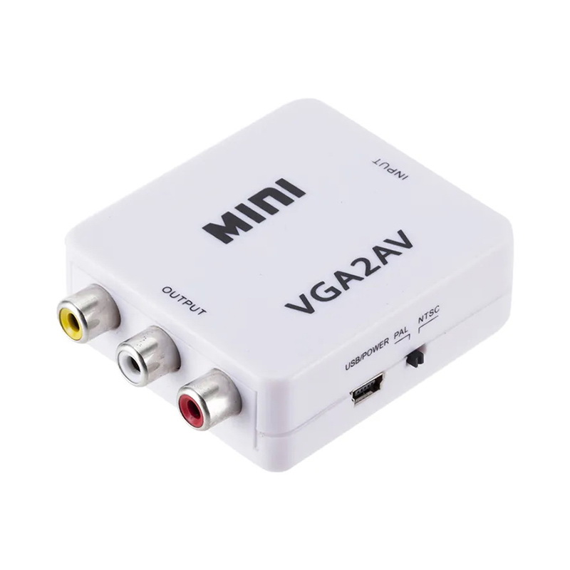 X-Tips VGA to AV อะแดปเตอร์แปลง VGA พร้อม AUX 3.5 มม. ออก AV รองรับ 1080p (60HZ)