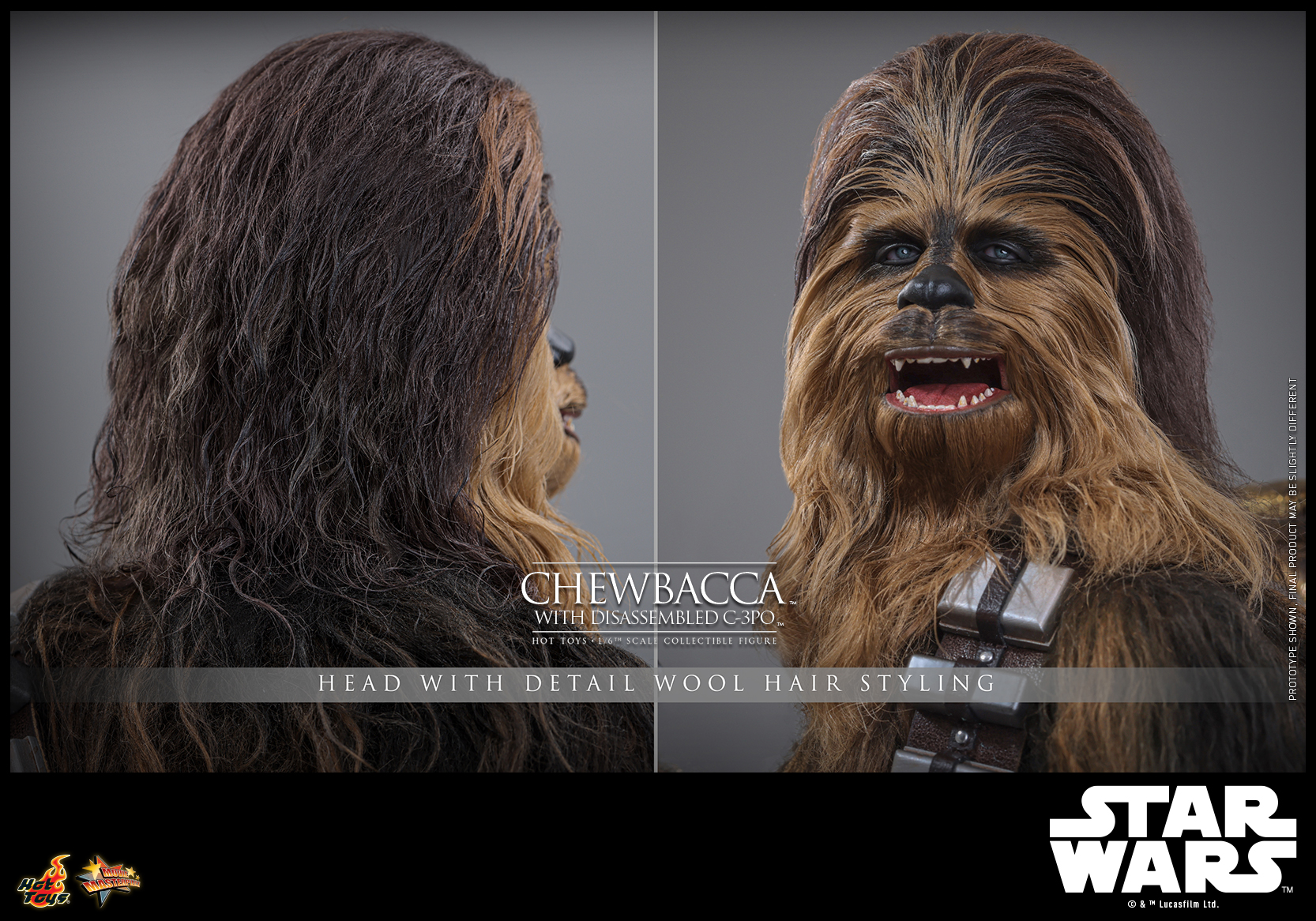 Hot Toys MMS766 Star Wars Episode V: The Empire Strikes Back - Chewbacca with Disassembled C-3PO
