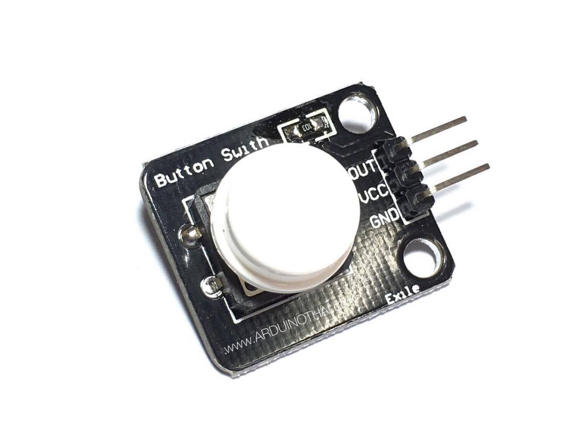 โมดูลสวิตช์สีขาว แบบกดติดปล่อยดับ 3.3 - 5V Button switch module สต็อกไทยส่งไว