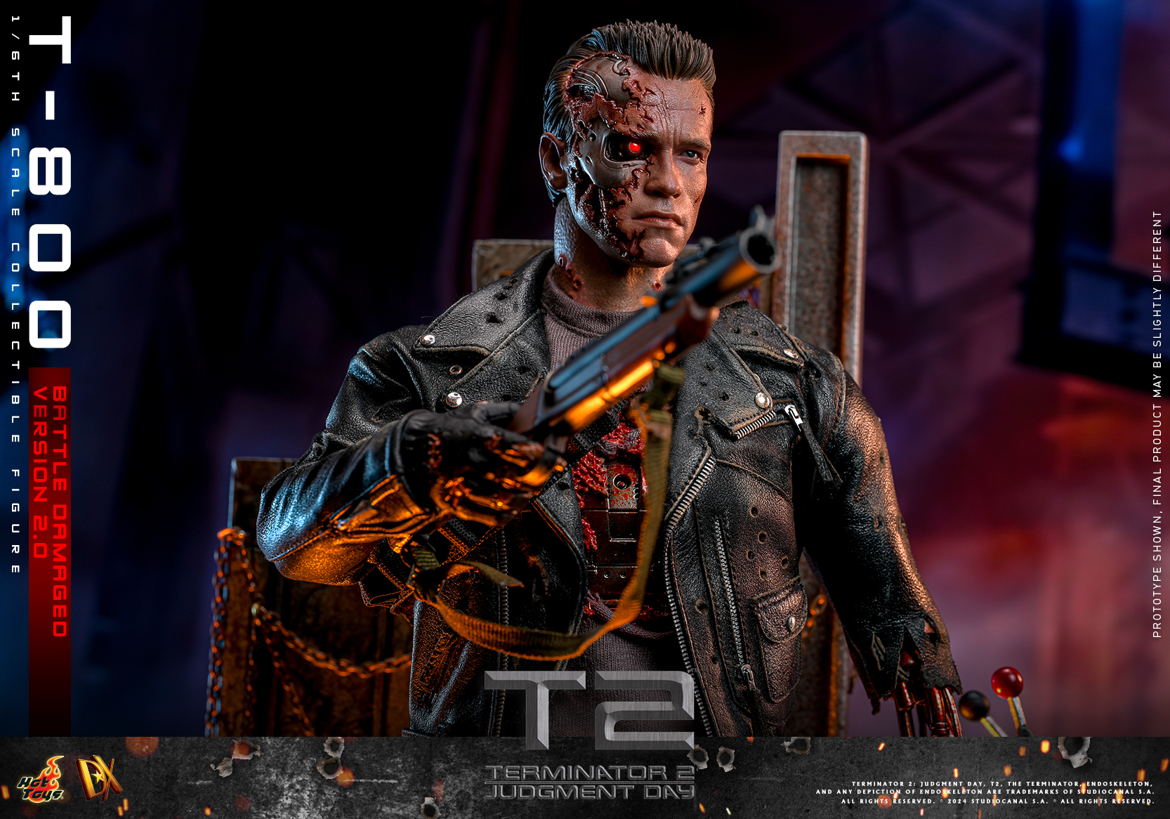 Hot Toys DX46 Terminator 2: Judgment Day - T-800 (Battle Damaged Version 2.0)