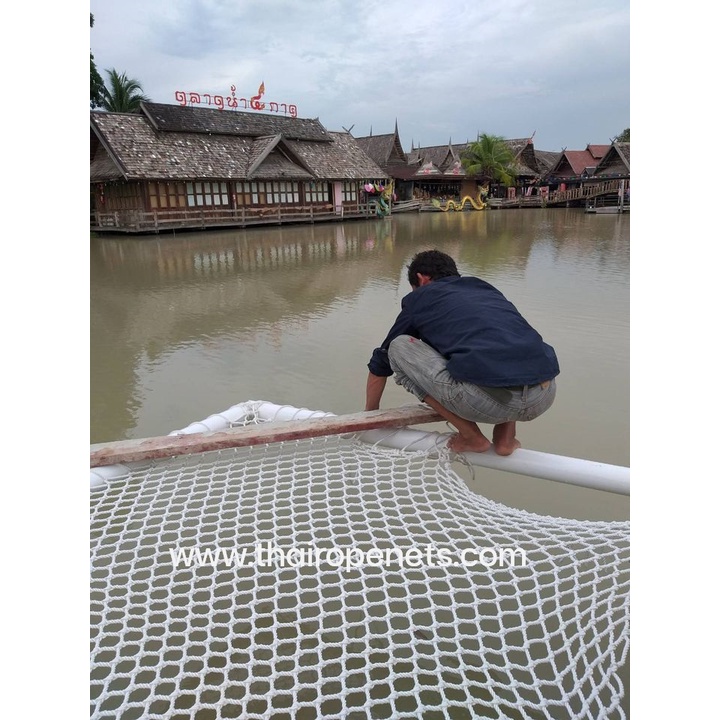 ตาข่ายเปลนอน รุ่น minimal ตาข่ายตกแต่งบ้าน สวนสนุกเด็ก โรงแรม รีสอร์ท กั้นราวบันได ราวสะพานกันตก
