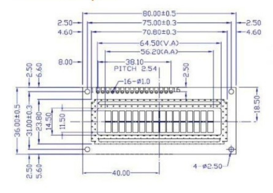 1602 LCD With I2C Interface (Blue Screen)