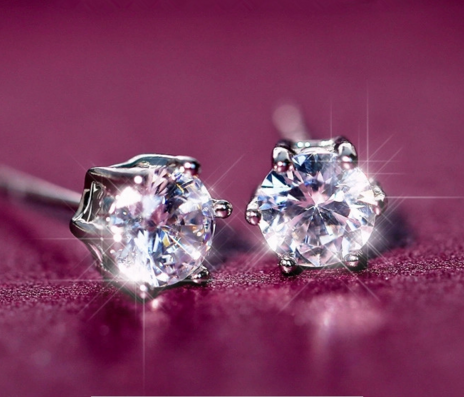 ต่างหูสำหรับผิวแพ้ง่าย เงินแท้ 92.5% Silver Eardots 6 leg